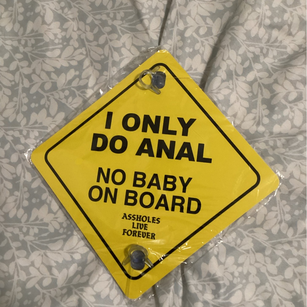 Yellow Novelty Car Sign